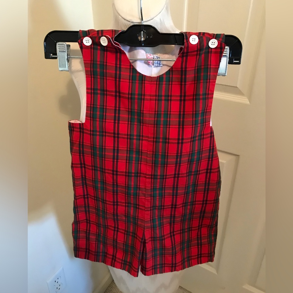 Orient Express shirttail size 4 red plaid lined $52